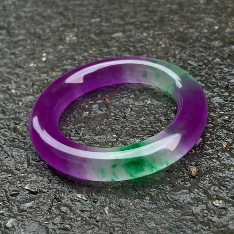 

New Natural High-ice Quartzite Jade Round Bar Bracelet, Fashionable Temperament Ethnic Style Jade Bracelet