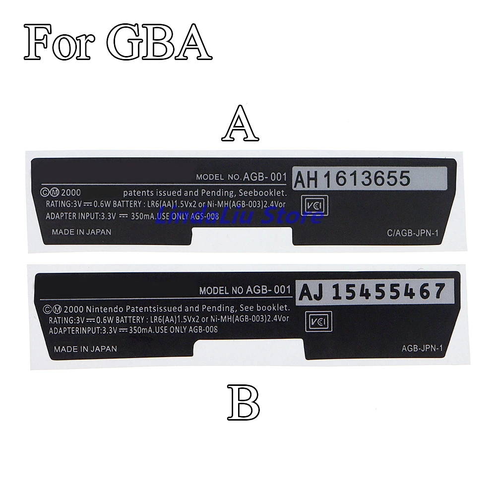 5PCS ใหม่ป้ายสติกเกอร์สําหรับ Gameboy ADVANCE สีสําหรับ GBA เกมคอนโซล