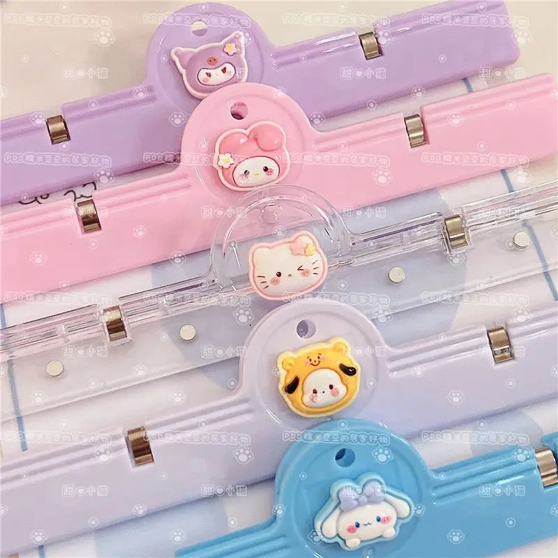 New Sanrio Hello Kitty anime cartoon with magnet lengthened student file clip cute Kuromi cinnamon dog student file storage gift