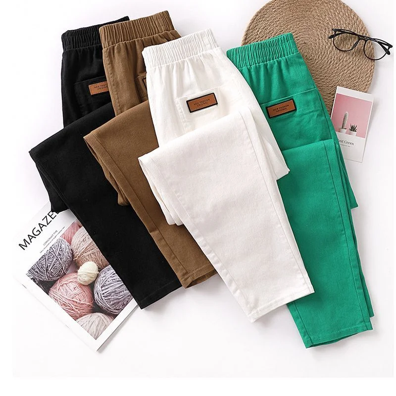 

Extra Fluffy Harem Pants Women's Autumn and Winter New High Waisted Loose Large Size Slacks, Small Feet Cropped Radish Pants