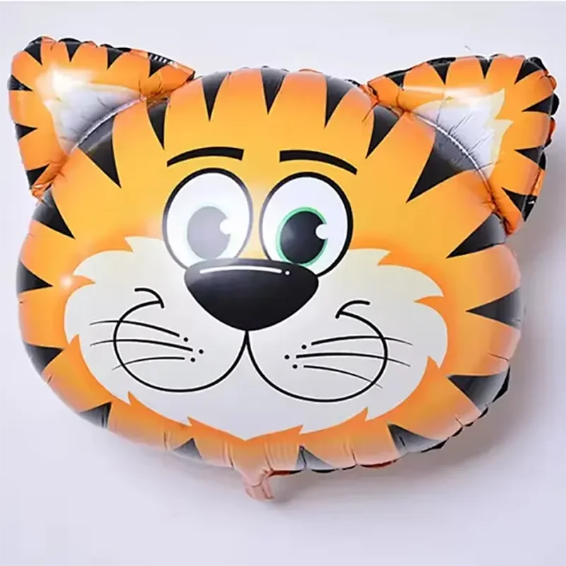 6 teile/satz 16 zoll Mini Tier Kopf Folienballon Wald Tiger Löwe Zebra Ballon JungleWild Tier Thema Geburtstag Party Dekoration – Detail 11