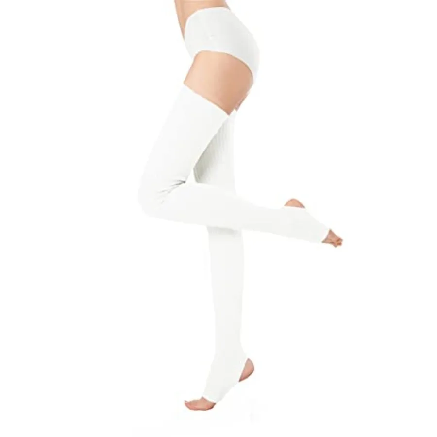 V28 Dames Meisjes Dij Hoge Neon Geribbelde Lange Jaren '80 Jaren '90 Feest Schaatsen Beenwarmers voor Dansvoorstellingen Concertoutfits en Retro