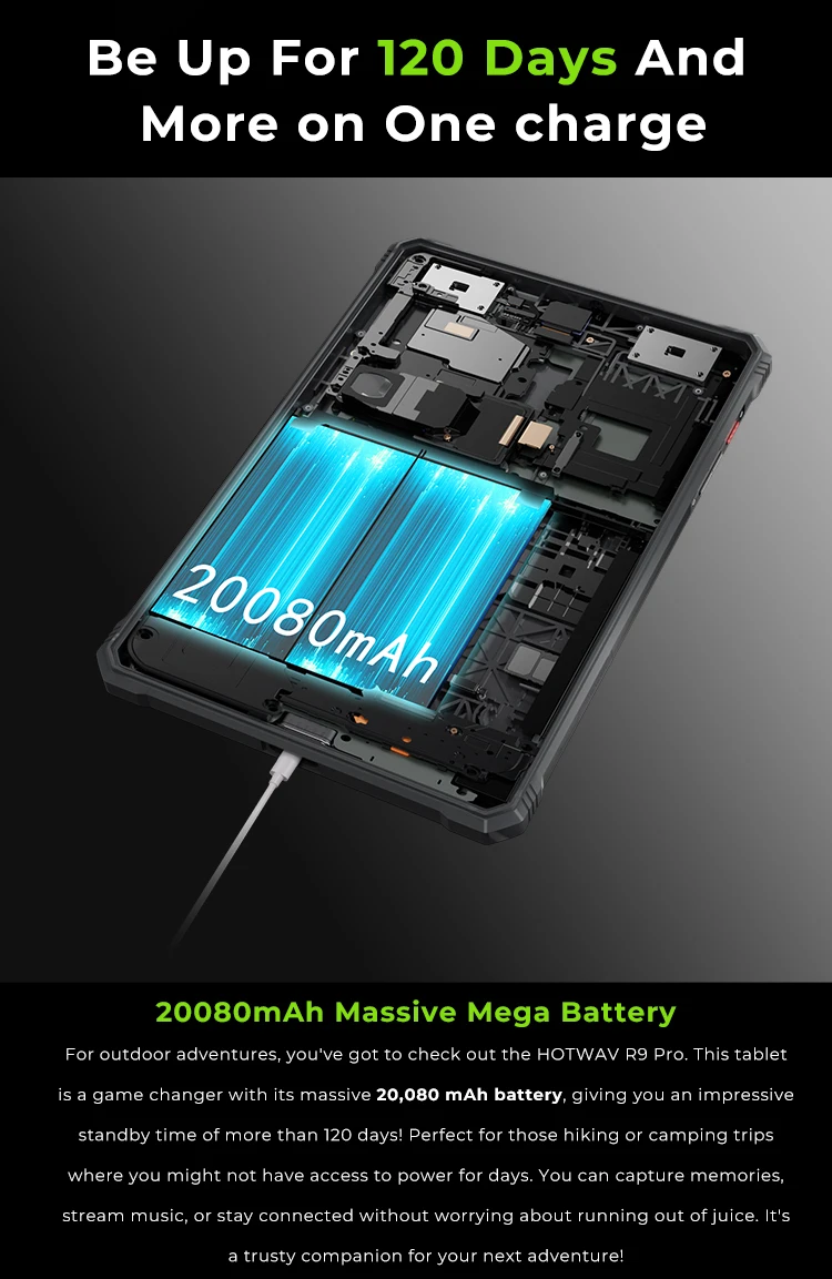 [Ship From Germany]HOTWAV R9 Pro Rugged Tablet 11'' FHD+ 2K Display 20080mAh Pad Android 14 6GB 256GB Camera Global 4G Tablet PC