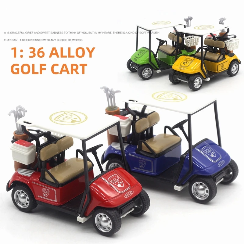 1:36 Alloy Golf Ball Car Model Mini Pullback Car Toy High Simulation Easy Operation Children's Educational Toys Christmas Gift