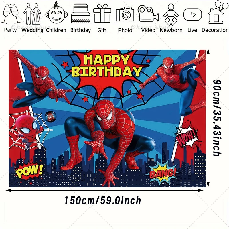 Palloncini per feste Spiderman Set tema supereroe Ballon in lattice decorazioni per feste di compleanno per bambini palloncino Baby Shower Air Globos