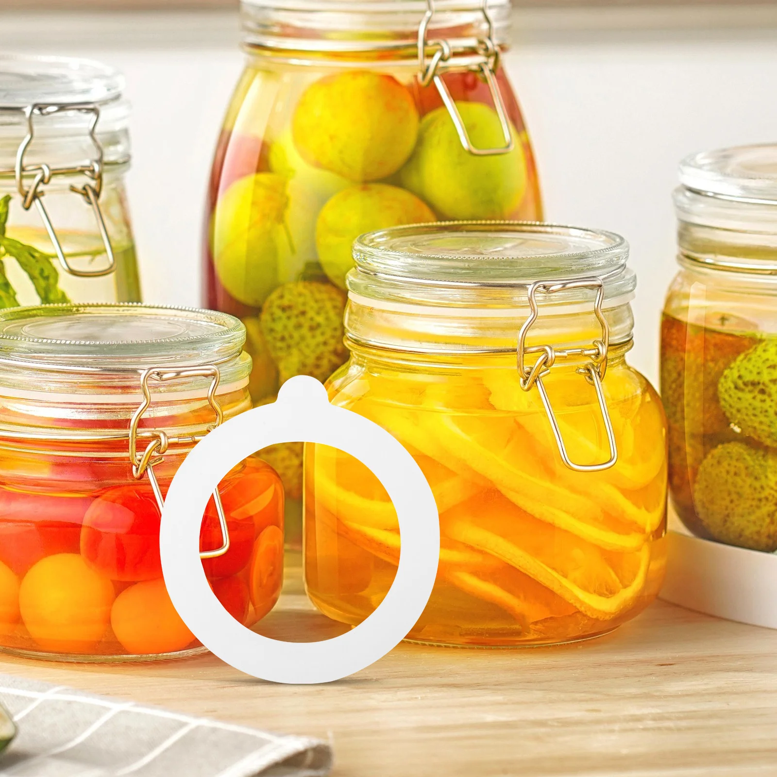 8 Pcs Silicone Seal Rings Tank Jars Gaskets Replacement Silica Gel For Glass Lids Sealing