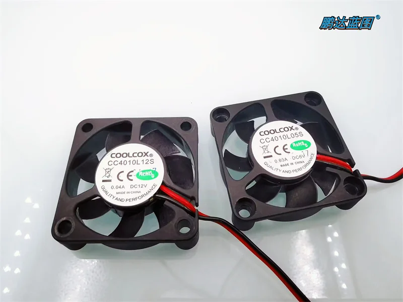 COOLCOX hydraulic bearing CC4010L12S/CC4010L05S silent 4010 12V 5V graphics card fan