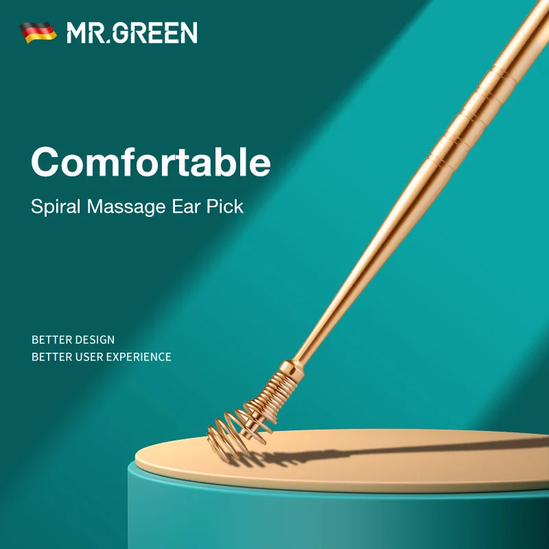 MR.GREEN Usuwanie woskowiny 360° °   Spiralny masaż Ear Pick Środek do czyszczenia kanałów słuchowych Elastyczna konstrukcja ze stali nierdzewnej Narzędzia do pielęgnacji uszu