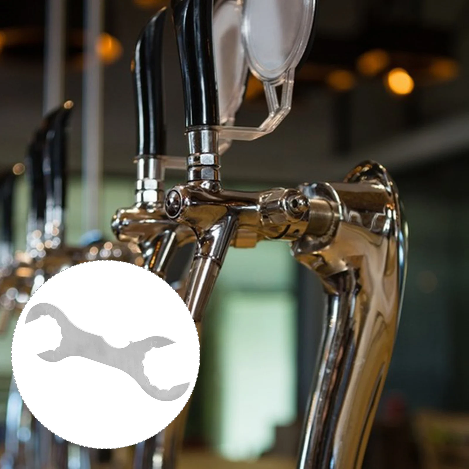 

Насадка-ключ Многофункциональный гаечный ключ для пивного крана Диспенсер для инструментов для заваривания из нержавеющей стали Эффективный Прочный Простота использования