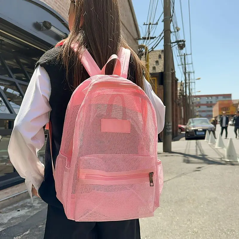 Avant-garde and trendy independent personality mesh backpack