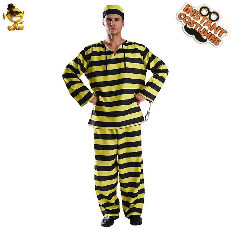 جديد loween زوجين دور بلانغ الزي حجم كبير مخطط سجين تأثيري مجموعة المرحلة زي بولي Material المواد KTV Dr