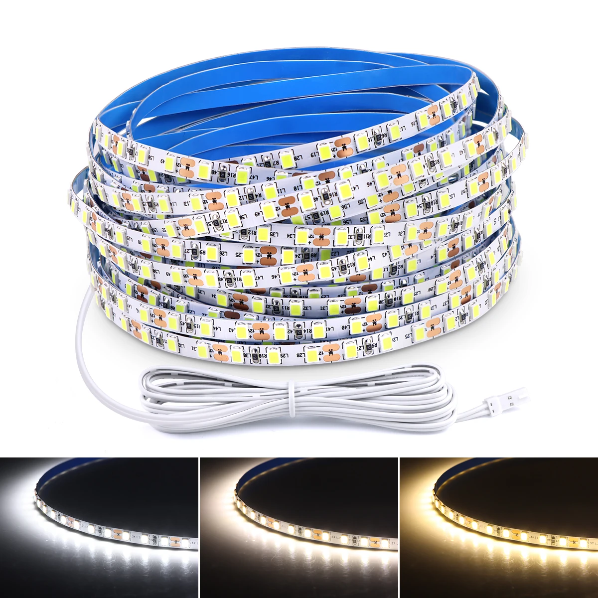 5mm LED Strip Light Diode Tape With DuPont Wire Port 12V 2835 LED Lights For Home Decor Lighting Cabinet Showcase Backlight Lamp