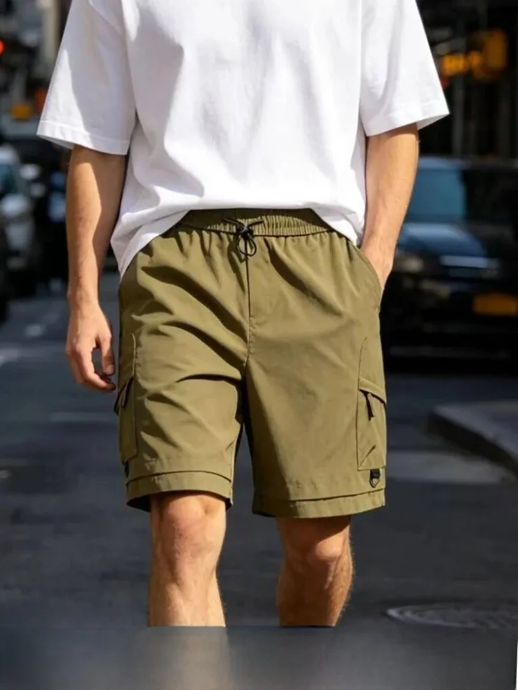 Outdoor Workwear Shorts Casual Loose Fitness Summer New Standard Fit Polyester Fiber 100% Trendy Running Leisure Shorts