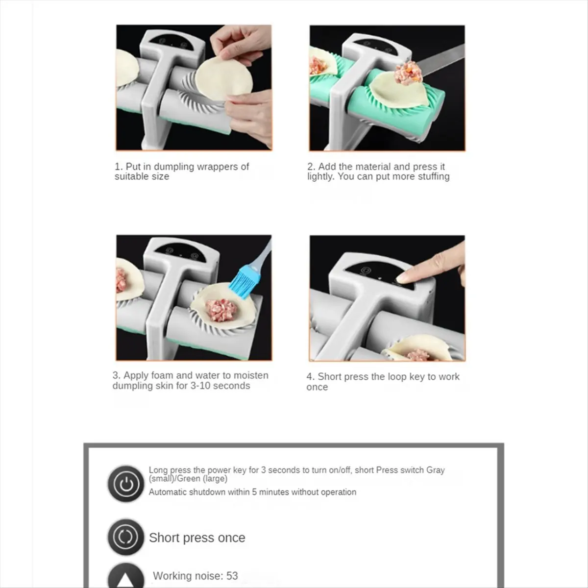 [POPULAR]Automatic Dumpling Mold Double Head Electric Dumplings Machine Home Pressing Dumpling Ravioli Skin Maker for Kitchen