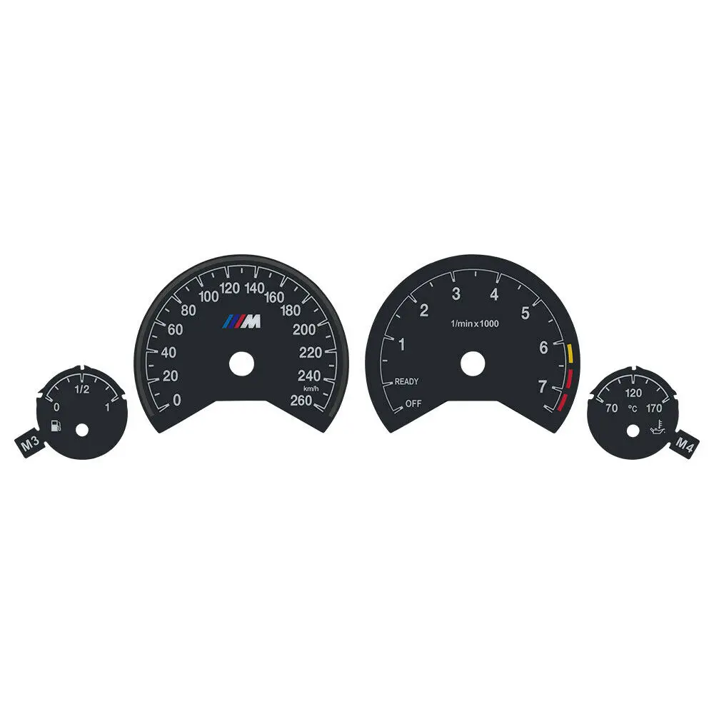 Speedometer Guards Gauge Face for BMW F30 F31 F32 F33 F34 F36 3M Instrument Cluster Tachometer Overlay Dials 260KM/H 330KM/H