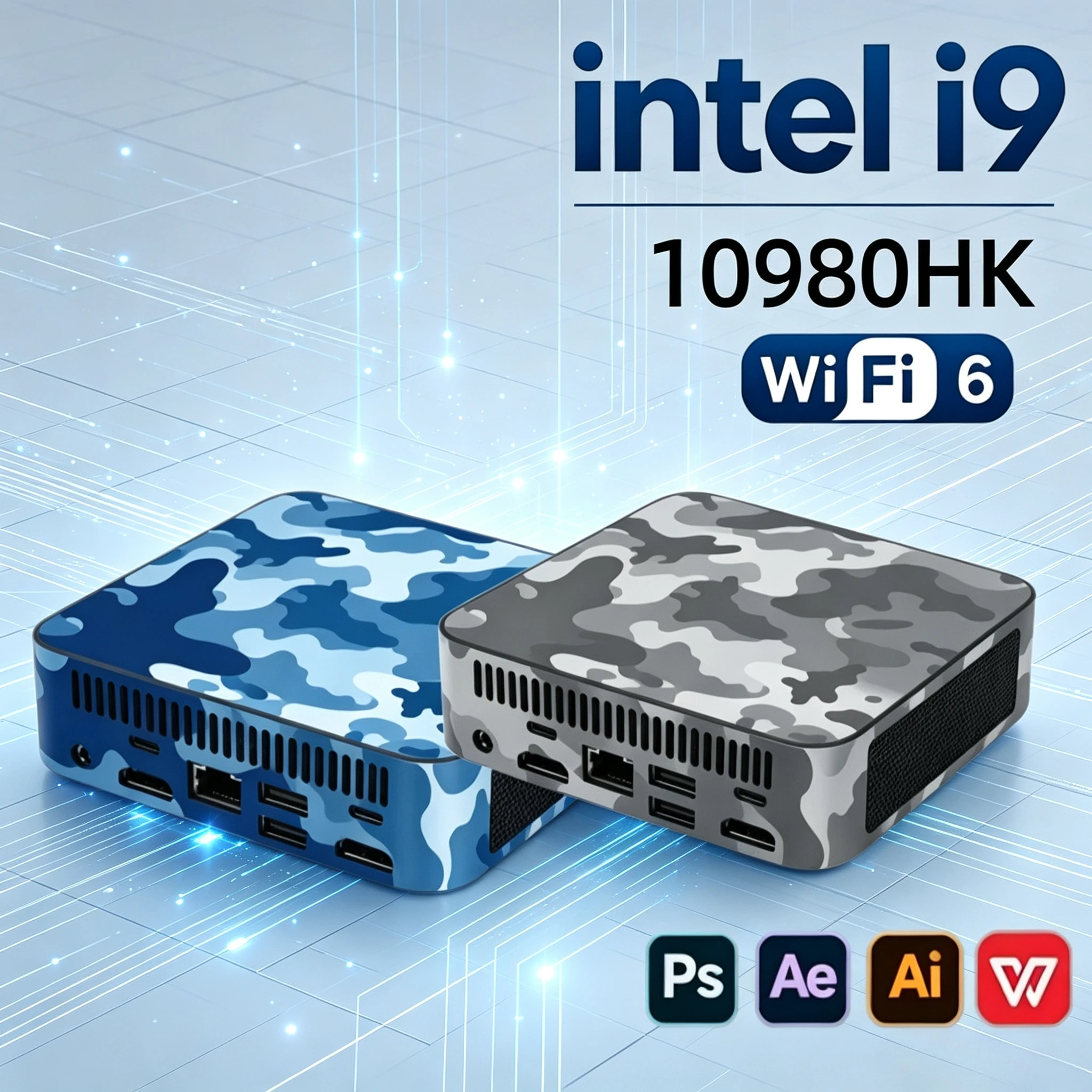 New 2026 MINI PC Core i9 10980HK 16GB RAM 1TB 2TB SSD WIFI 6 BT5.2 4K HD Mini Gaming Office Study Pc