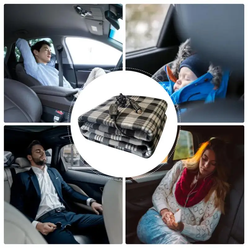 Автомобильное электрическое одеяло с подогревом, автомобильное электрическое одеяло, энергосберегающее теплое дорожное одеяло, машинная стирка, зажигалка, одеяло с подогревом