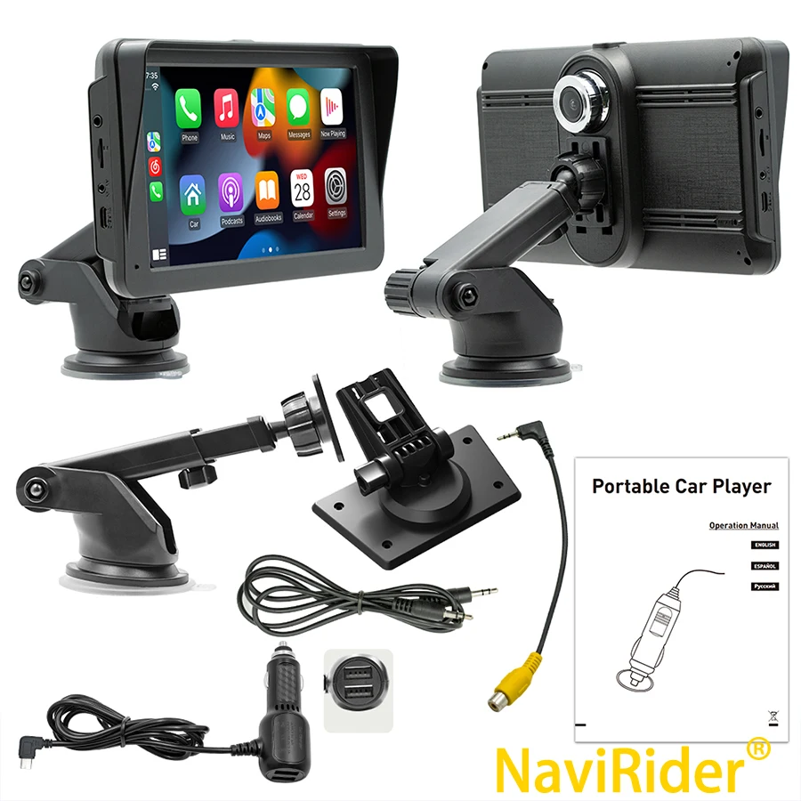 

7inch Android Auto Wireless CarPlay Car Radio WiFi GPS FM HD Player Stereo Bluetooth Multimedia Touch Screen Universal