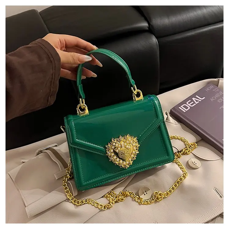 Модная женская сумка 2026 года с дизайном в виде сердца, кошелек на плечо со съемной цепочкой, универсальная сумка через плечо и ручная сумка