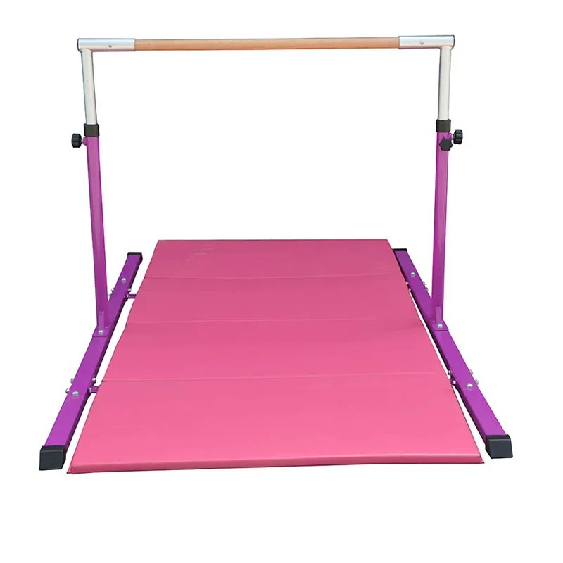 Adjustable Kip Bar and Gym Mat for Children's in Home Gymnastics Multiple Sizes and Colorspromote sales
