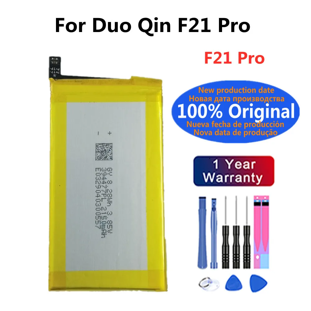 2150mAh F21Pro Original Battery For Duo Qin F21 Pro / F21 Pro+ Phone Bateria Battery Batteries Fast Shipping + Tools