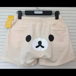 Kitty Japanese Kawaii Cute Relaxed Bear Shorts Brown Bear 3D Three-dimensional Soft Sister Shorts Velvet Shorts Women Clothing