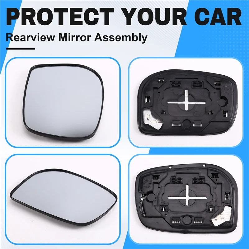 AB61-عدسة زجاجية مرآة مع تسخين السيارة عكس عدسة مرآة لتويوتا كورولا 2007-2013