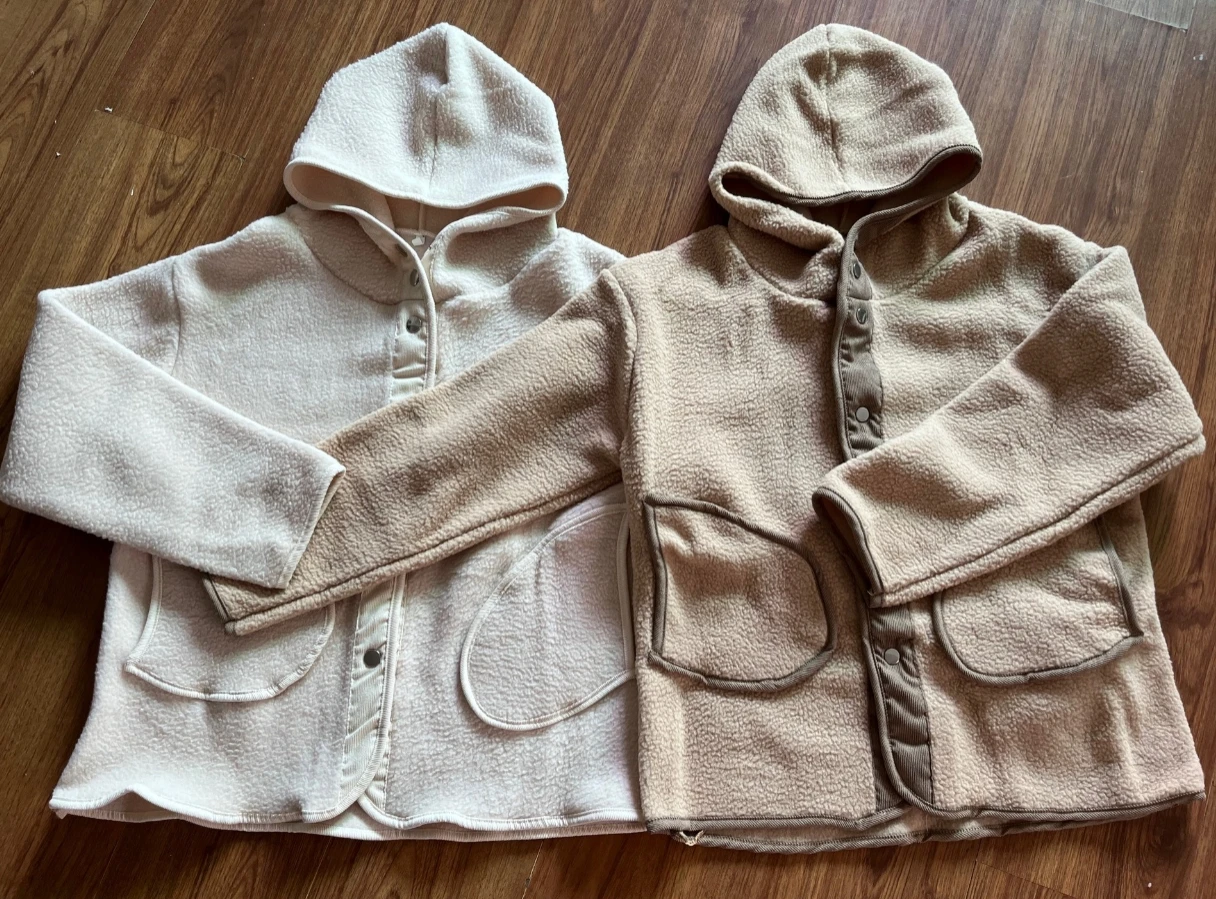 Cappotti in lana di agnello Giacche a maniche lunghe con cappuccio da donna Cappotto monopetto di media lunghezza Autunno Inverno Capispalla con punto aperto solido