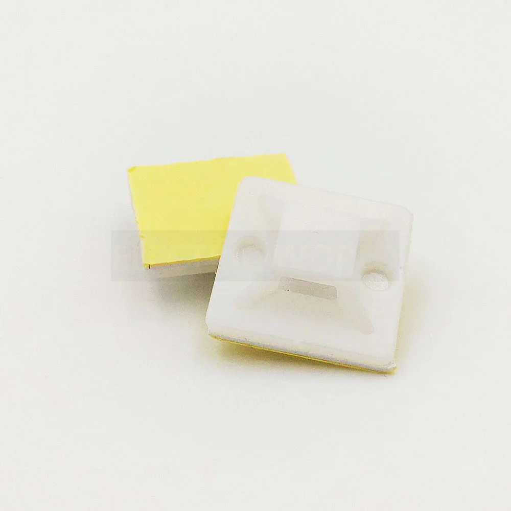 Self Adhesive Cable Wire Zip Tie Mounts 50PCS White Cable Base tie Mounts 25mmX25mm green blue Wall Holder Fixing Seat Clamps