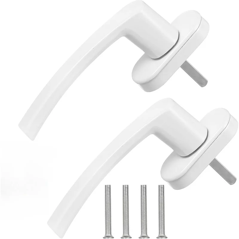 White Anti-Slip Durable Alloy Sliding Window Handle Plastic Steel Door Window Lock Hardware Home Improvement Accessories Kit