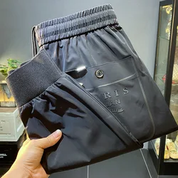 Affordable luxury fashion pants men's summer thin2024new cropped sports slim-fitting ankle-tied quick-drying casual pants