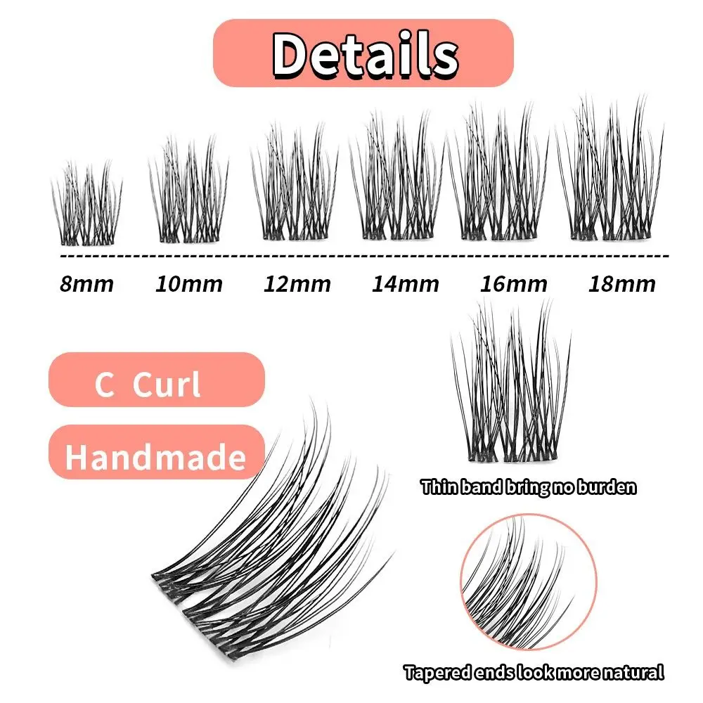 168 قطعة جديد 8-18 مللي متر مجموعات الرموش طويلة الطبيعية Wispy الرموش الفردية اليدوية رموش DIY في المنزل