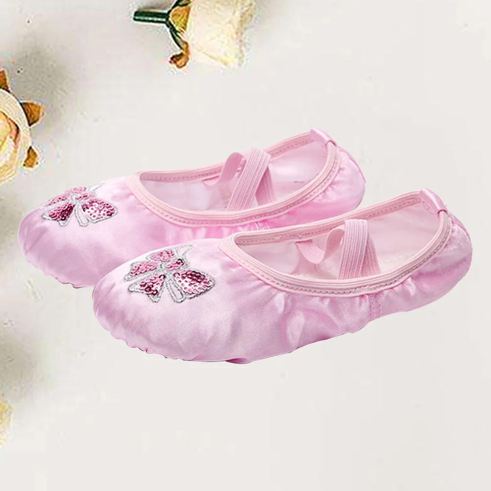 

Sole Ballet Shoe Kids Slide Sandals Ribbon Slipper Korean Version Dance Shoes Child Girls