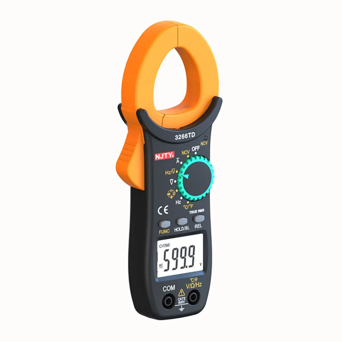 3266TD  Clamp Meter 4000 Current Tester Hz Ohm NCV AC/DC Voltage Tester Capacitance Temperature Test  Multi-function Instrument