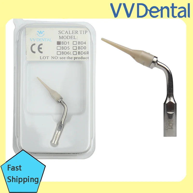 VV 1PC Professional Ultrasonic Dental Scaler Tip for Ceramic Implant Maintenance Cleaning Compatible with SATELEC/DTE Handpiece