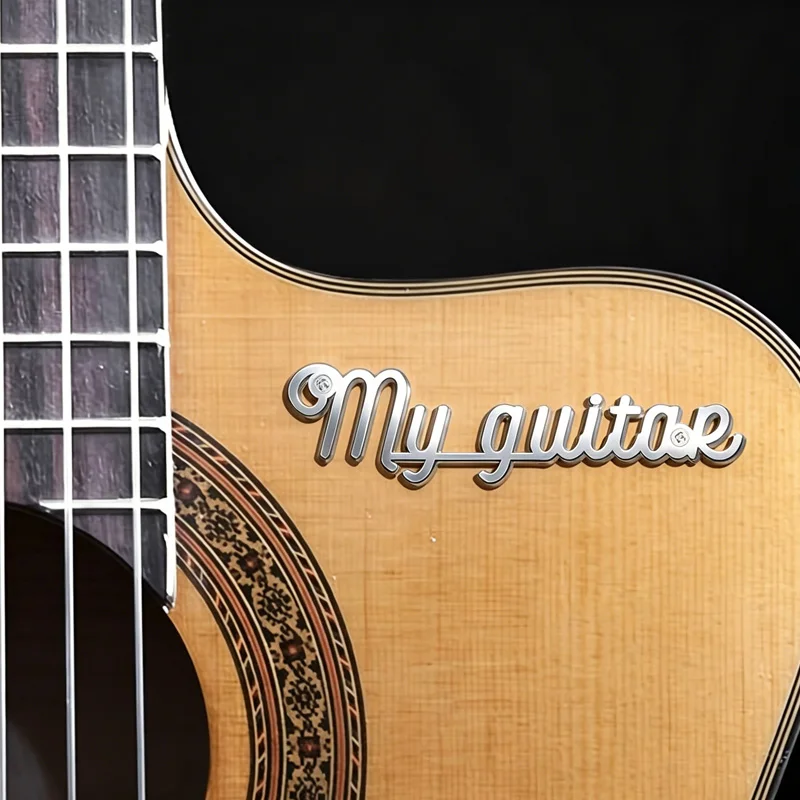 [Custom Products] Personalized 3D Metal Nameplates, Guitar Decorative Nameplates, Unique Text Designs image 4
