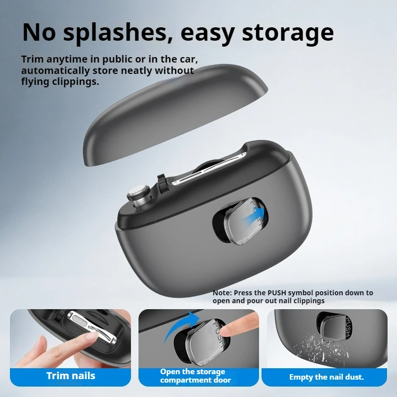 3 IN 1 Electric Nail Clipper Cutter with LED Light Magnifying Glass Automatic Nail for Baby Adult Mini Manicure Tools Nail Care