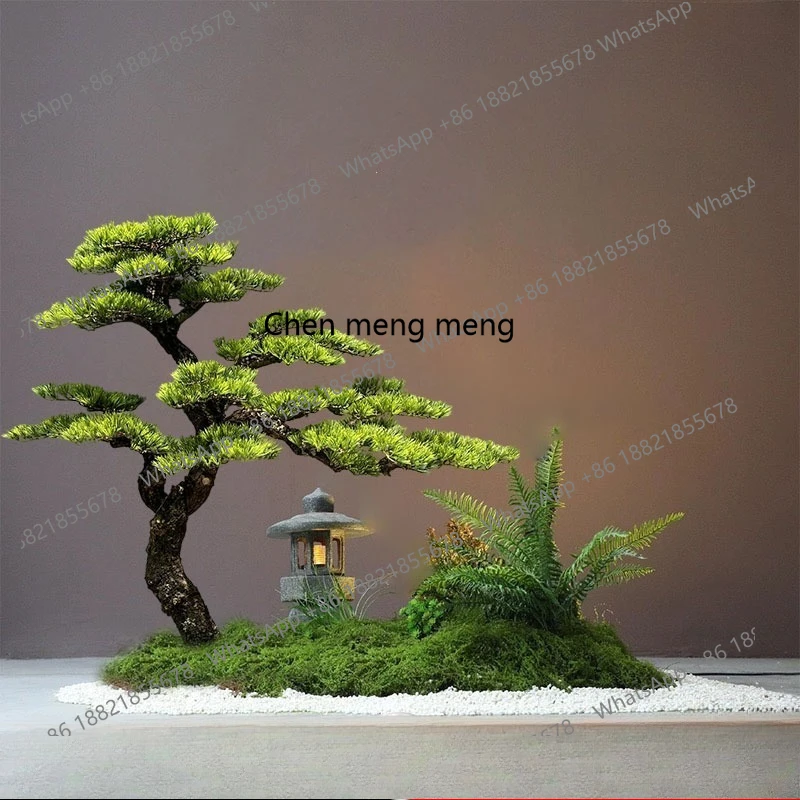 Simulation pine landscaping large entrance hotel interior decoration fake tree ornament landing