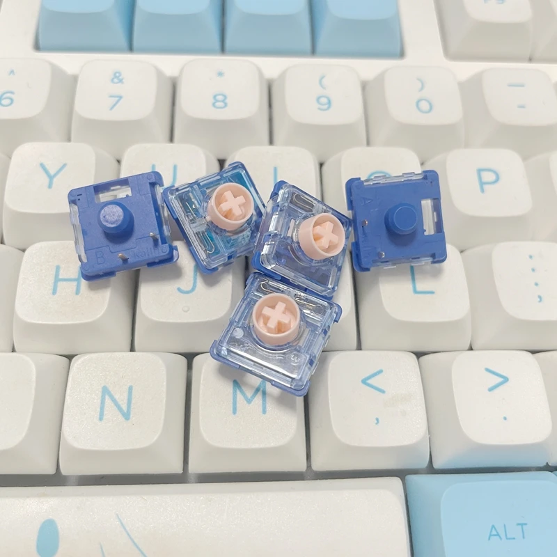 Kailh Low Profile Silent Mechanical Keyboard Switch Deep Sea Islet Pink MINI Linear Applicable to 1353Hitbox MG68 Xiaoshun A75