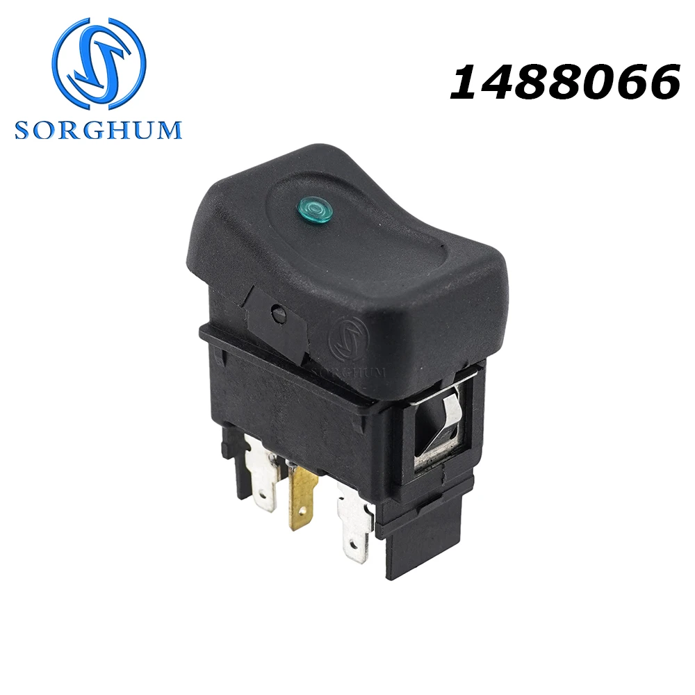 

SORGHUM 1488066 Electric Power Window Lifter Control Panel Switch Single Push Button For Scania Serie 3 4 Truck 838-88066 353621