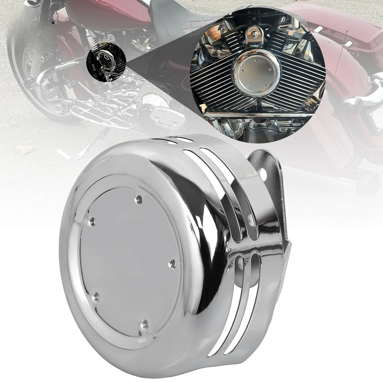 

Chrome Horn for 5 Hole Point Cover For Harley Street Glide Sportster 883 1200 Dyna Heritage Softail Classic FLSTC