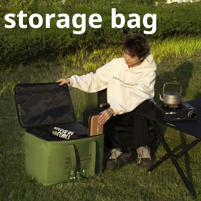 

Large Capacity Picnic Bags Multi-functional Outdoor Storage Bag Portable Waterproof Lightweight Park Camp Cooking Supplies