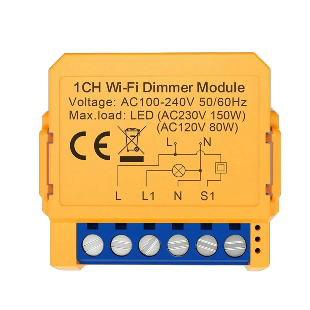 NEW 2X Tuya WiFi Smart Dimmer Switch Module 1CH Control LED Lights Dimmable Switch Stepless Dimming+Voice Control