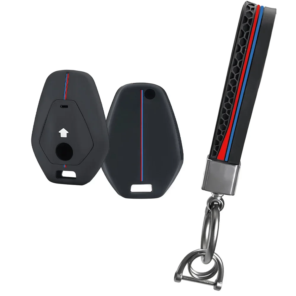Performance Strip Key Cover With Keychain For BMW R1300GS R12 R1300 R1300R R1300RS R1300RT ADV Soft Silicone Bike Fob Shell