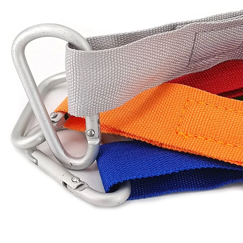 DIZETION 1PC elastische Kajak-Paddel-Leine verstellbar mit Sicherheitshakenstange, gewickeltes Lanyard, Kordel, Seil, Bootszubehör – Detail 5
