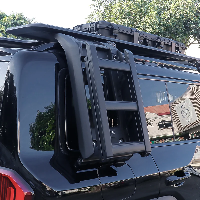 Aluminum Alloy Foldable Side Ladder for Denza B5 BYD Leopard 5 Roof Platform Off-Road Accessories Car Body Modification Parts