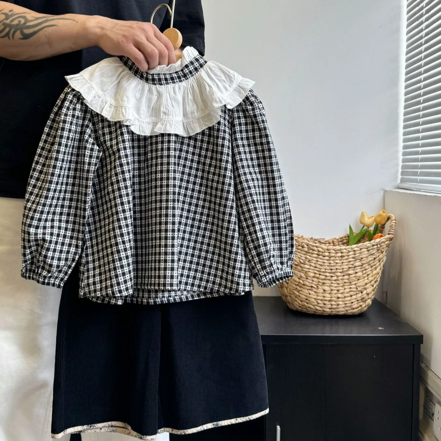 

Girls Pants Spring and Autumn Korean Version Fashionable Wide Leg Jeans, Versatile Daily Stylish and Casual Wear