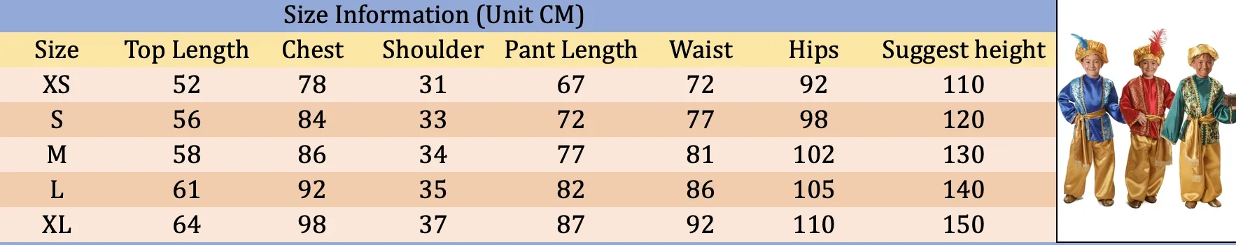 Halloween Carnival Party Dress Up Arabian Masquerade Indian Children's Costumes