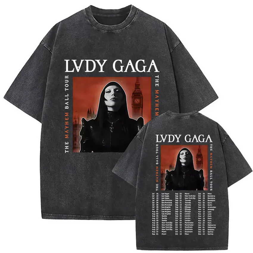 تي شيرت كلاسيكي مطبوع عليه رسومات جرافيك من Lady Gaga Artpop تي شيرت رجالي ونسائي عالي الجودة تي شيرت قطني كبير الحجم ملابس خروج فضفاضة