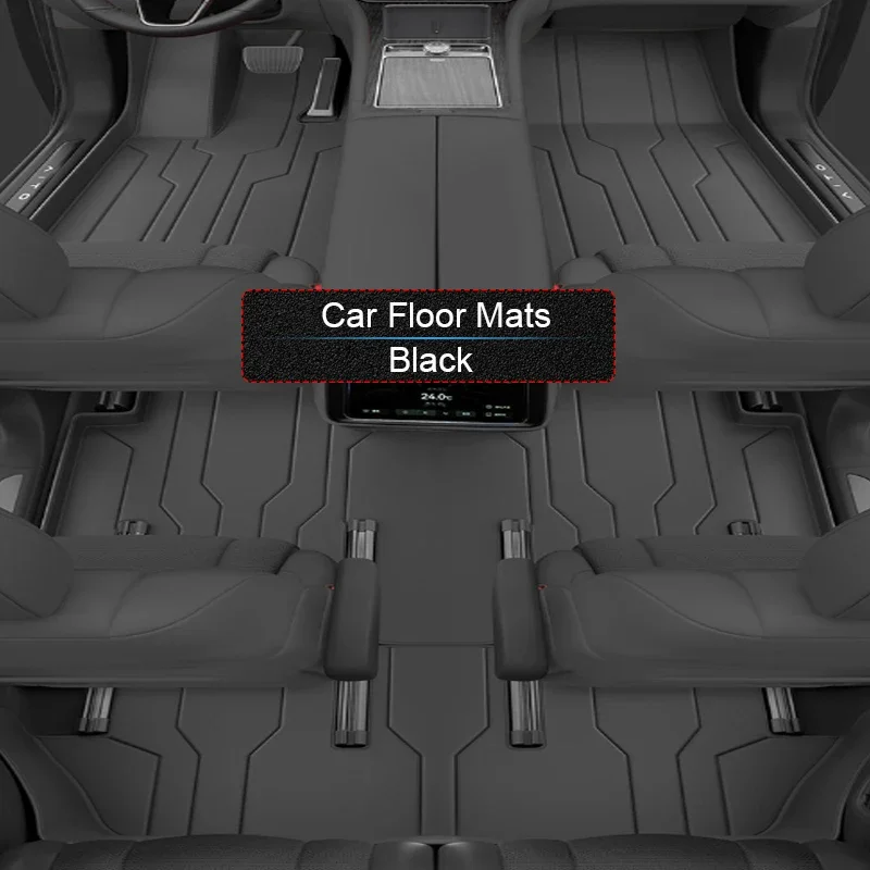 

Custom Nappa Leather Car Foot Protect Mat Auto Anti-Slip Luxury Waterproof Floor Pad Accessory For SERES AITO M9 2024-Present